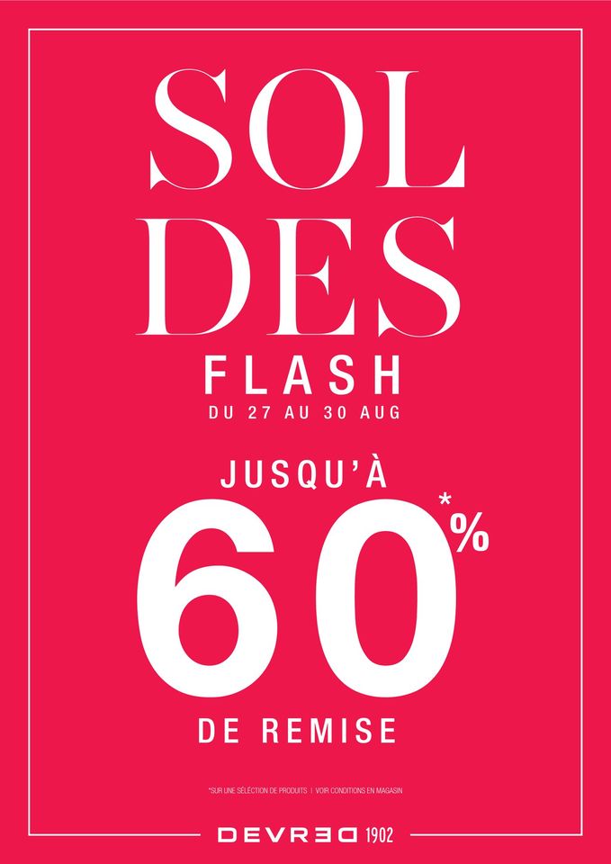 Flash Soldes Chez Devred 1902 - La Croisette