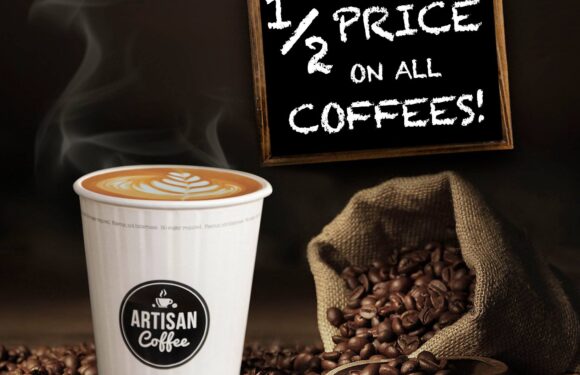 50% off on all beverages (coffee based)