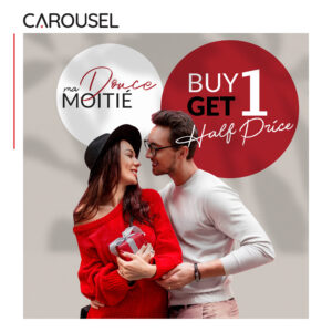 BUY 1 GET 1 HALF Price at Carousel