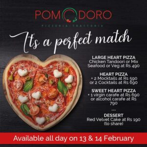 POMODORO’S VALENTINE PIZZA