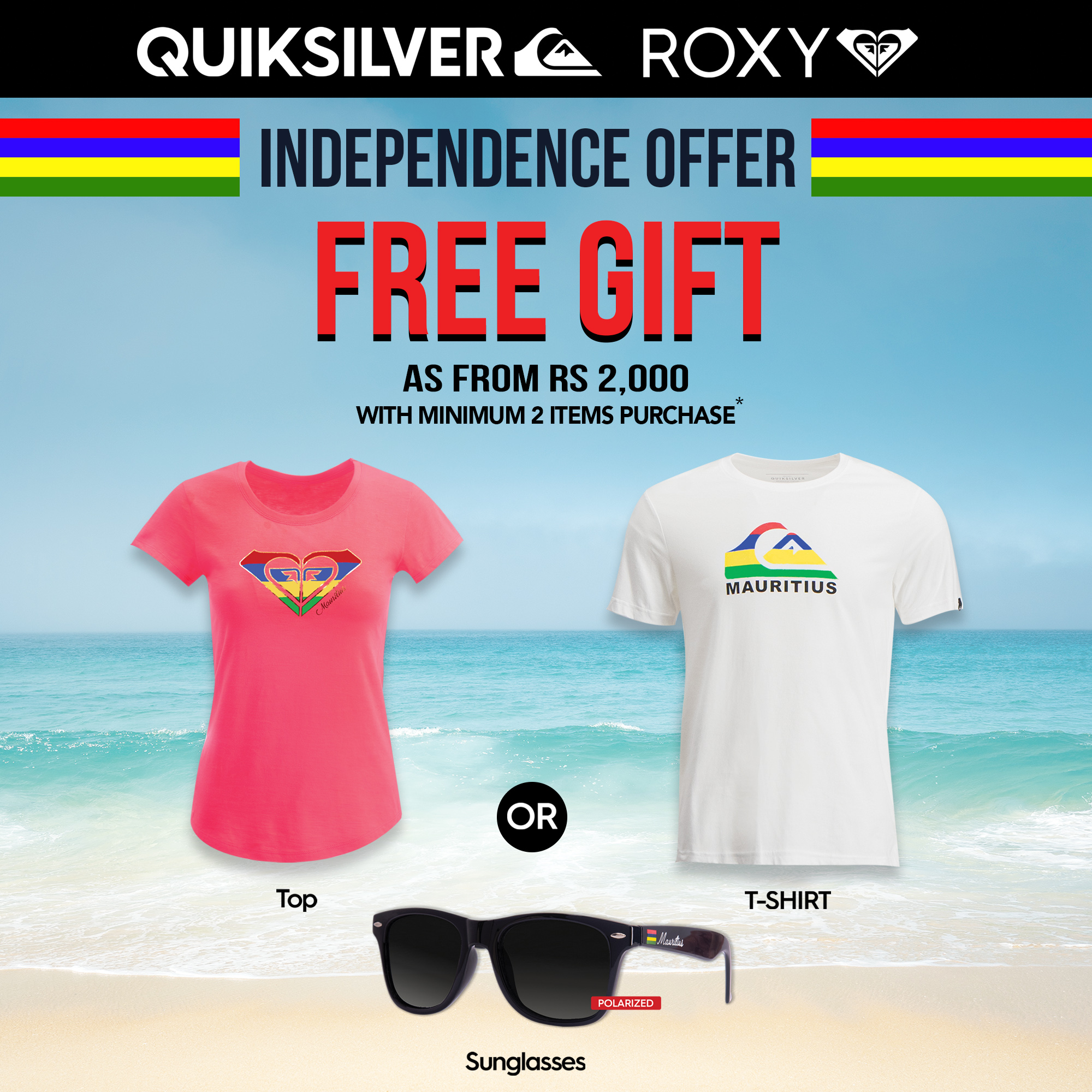 Independence Offer by Quiksilver and Roxy