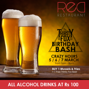 Thristy Fox Birthday Bash at RED